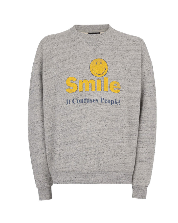Felpa Smiley Con Stampa