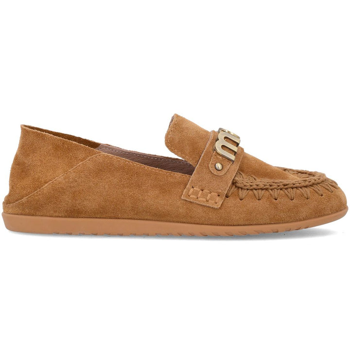 Ballerina slip-on in pelle scamosciata