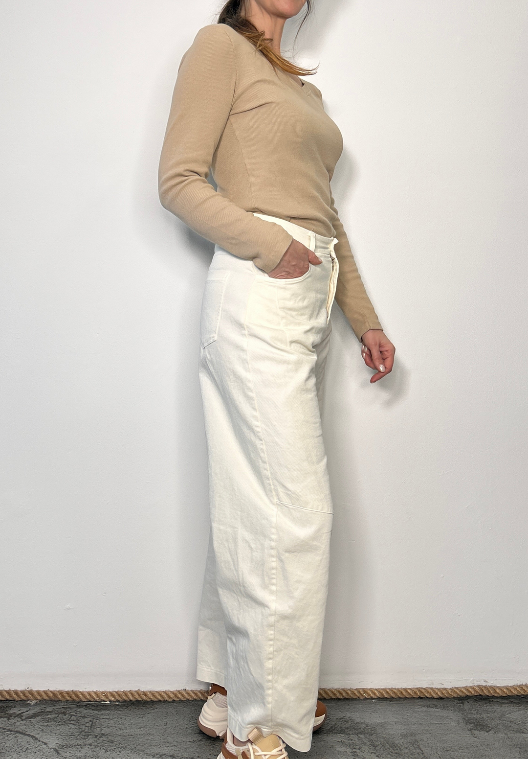 Jeans con cuciture a vista Tina