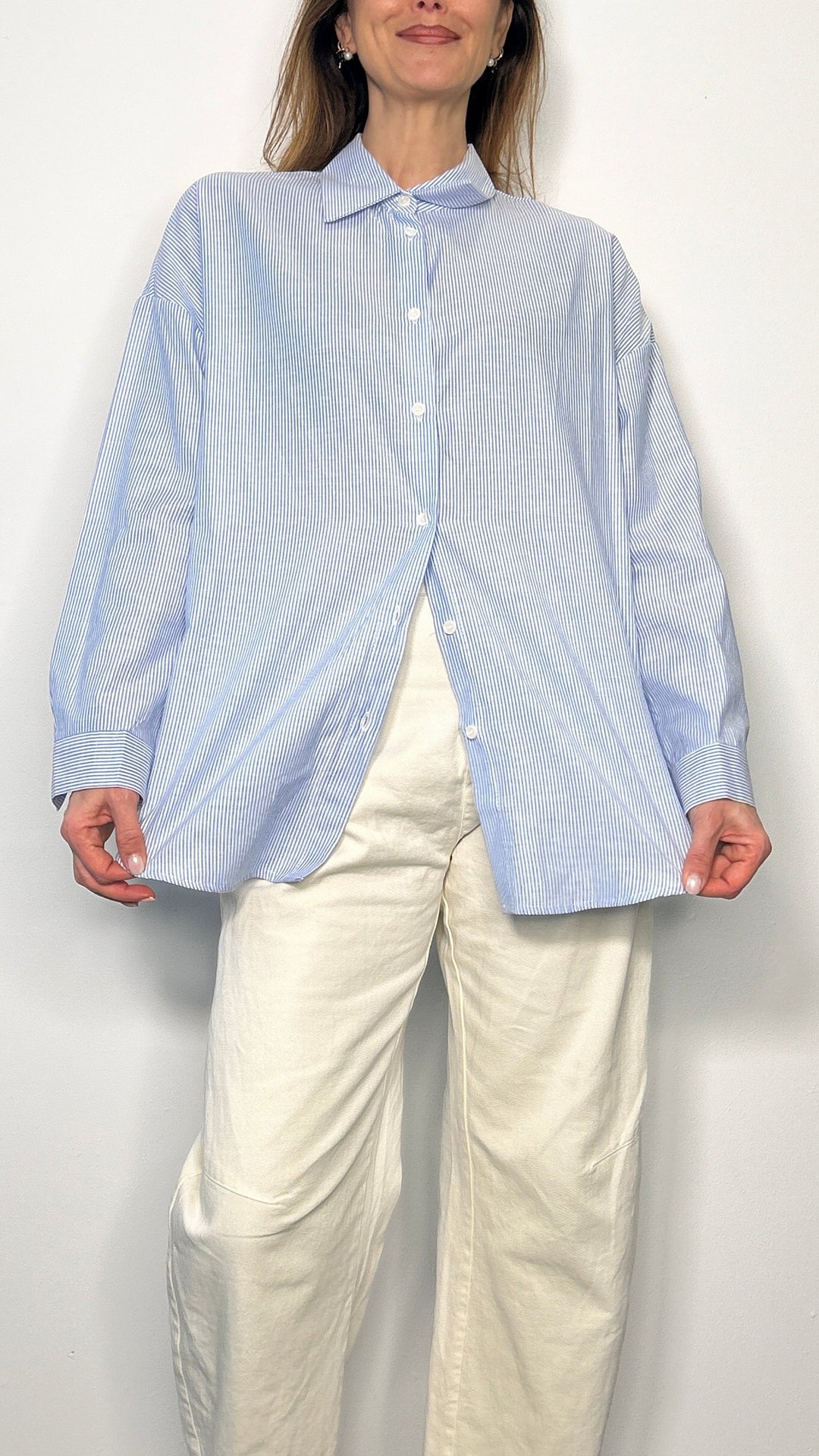 Camicia over con ricamo "Ciao Amore" Pia