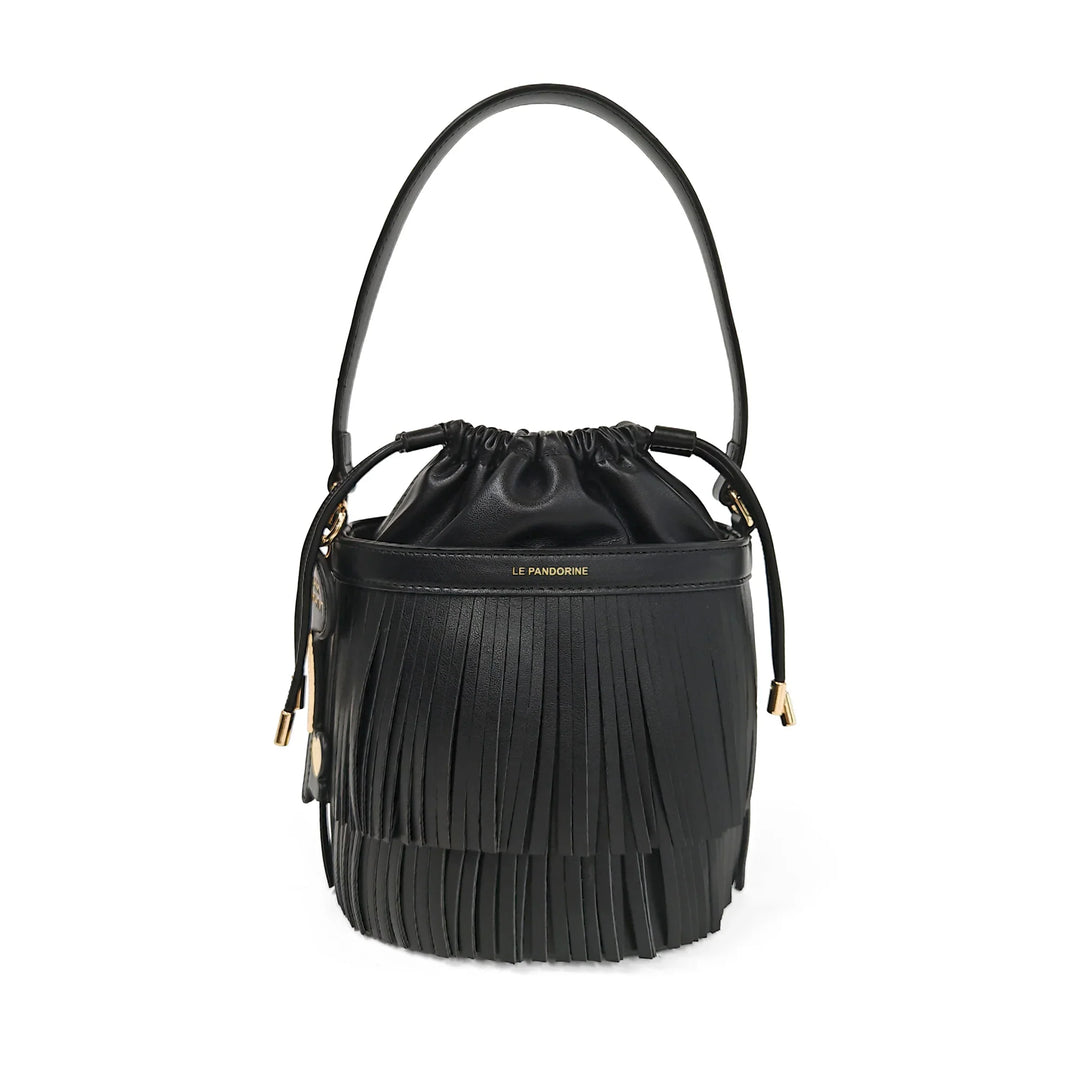Borsa Fringe a secchiello con frange