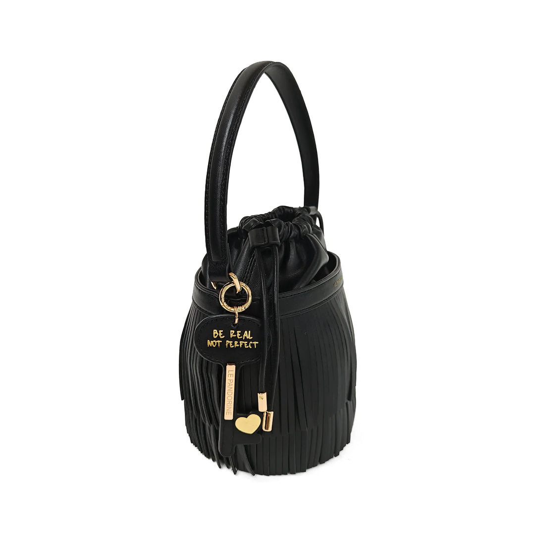Borsa Fringe a secchiello con frange