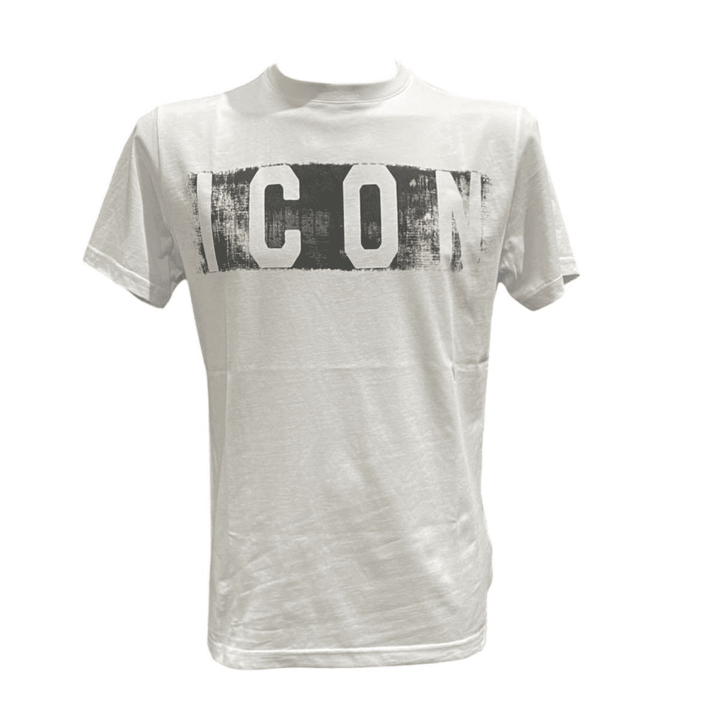 T-shirt con logo effetto pittura