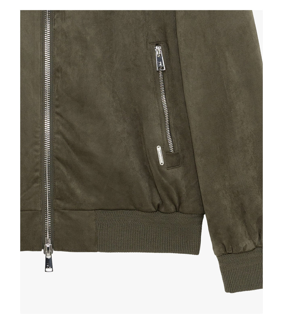 Giubbotto bomber effetto camoscio
